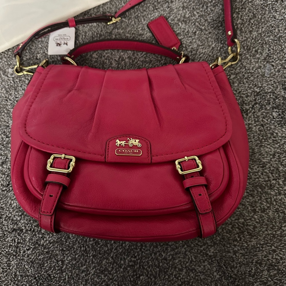 Coach Pink Shoulder Bag with Adjustable Strap
